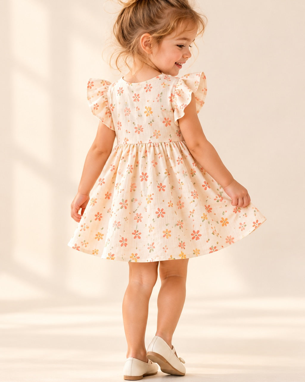 Floral Ruffle Dress – back