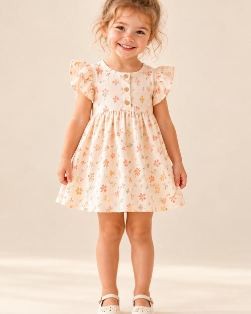 Floral Ruffle Dress – front