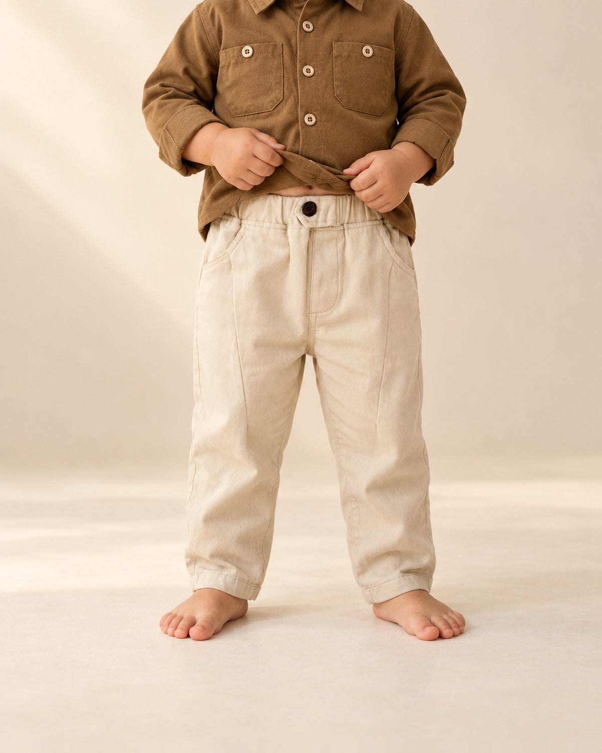 Louis Pull-On Chinos in Cream – main