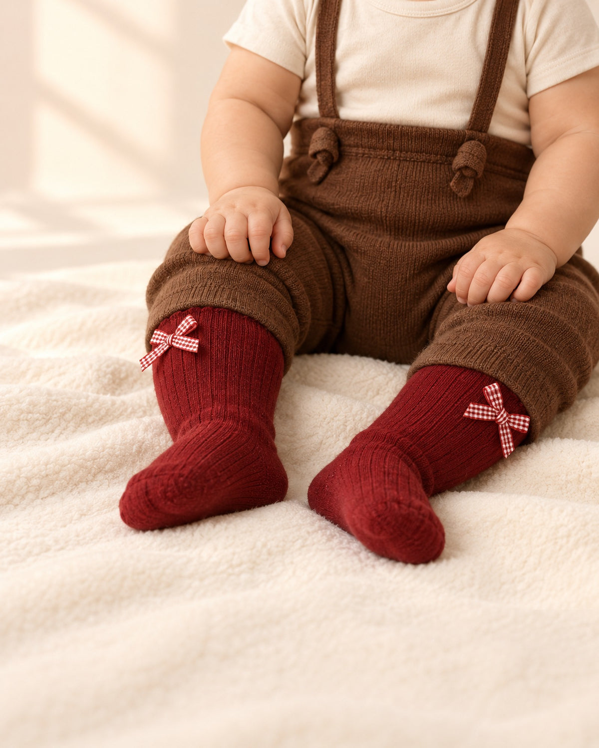 Douglas Knit Suspender Pants in Brown – main